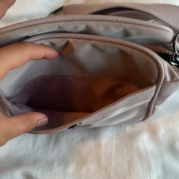 Camera bag- pink nylon and leather - Picture 4 of 5